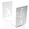 Комплект двух ограничителей для книг Эволюция металл белый 705-022W - фото 77937