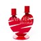 Подсвечник настольный Сердце на две свечи декоративный металл красный 607-105R - фото 78857