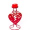 Подсвечник настольный Сердце на 1 свечу декоративный металл красный 607-089R - фото 78877