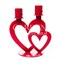 Подсвечник Два сердца настольный на две свечи металл красный 607-101R - фото 78913