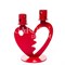 Подсвечник декоративный Сердце на две свечи настольный металл красный 607-106R - фото 78946