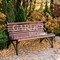 Скамейка садовая с перилами деревянная длина 120см 881-11R - фото 79052