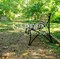Скамейка садовая с перилами деревянная длина 120см 881-11R - фото 79055