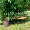 Скамейка полукруглая садовая с деревом для дачи и улицы длина 170см 891-56 - фото 79068