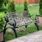 Скамейка садовая кованая с деревянным сиденьем длина 120см 881-15R - фото 79124