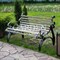 Скамейка садовая кованая с деревянным сиденьем длина 120см 881-15R - фото 79125