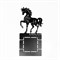 Подсвечник новогодний Лошадь на 1 свечу металл чёрный 730-094B - фото 89231